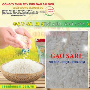 Gạo Sa Ri nở xốp, khô cơm