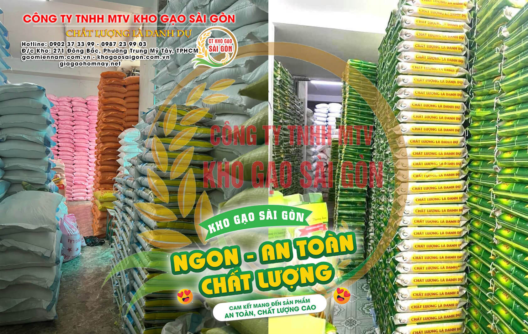 Kho gạo Sài Gòn - Tổng kho gạo Miền Nam sỉ và lẻ uy tín chất lượng