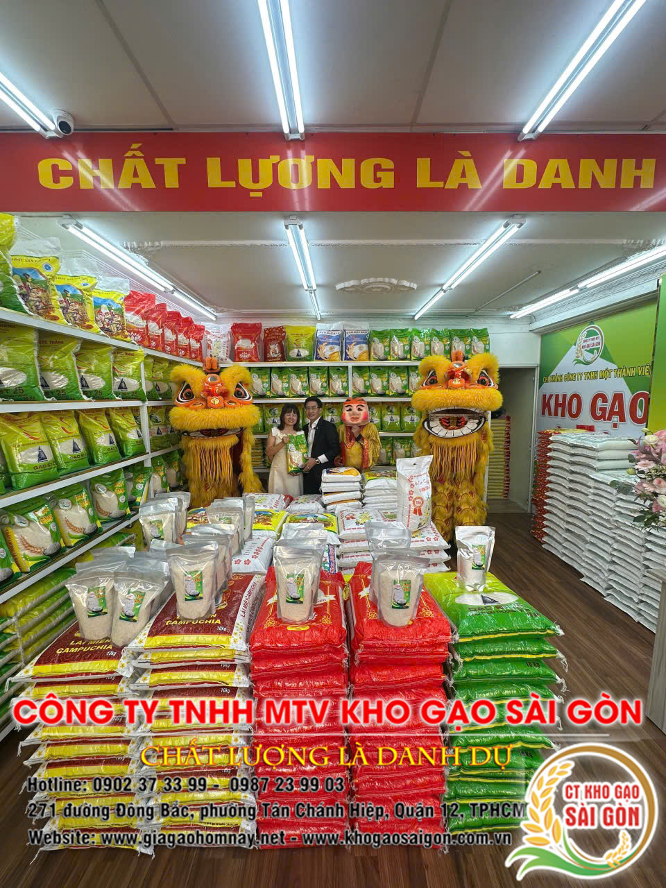 Vựa gạo, cửa hàng đại lý gạo Phú Nhuận của kho gạo Sài Gòn